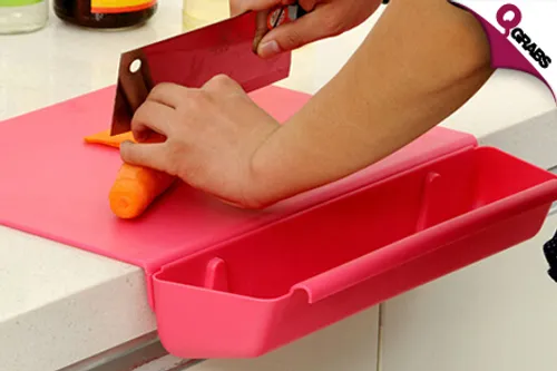 From QR39 Cut, Slice and Dice with a Chopping Board plus Detachable Collecting Container! (Up to QR158 Value)